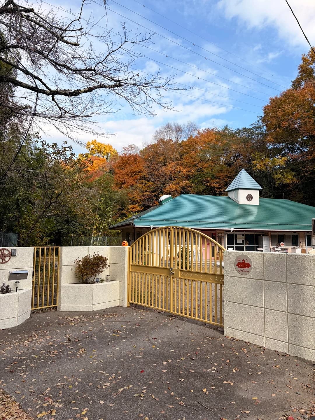 昼間のシネヤマの外観（元幼稚園）